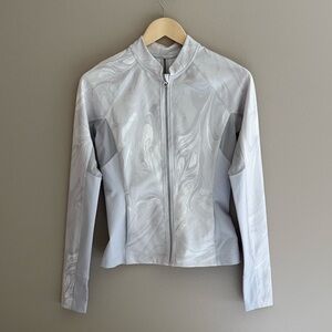 Abercrombie & Fitch Full Zip Jacket White Gray Size‎ Small